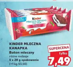 Kaufland Baton truskawkowy Kinder Mleczna Kanapka oferta