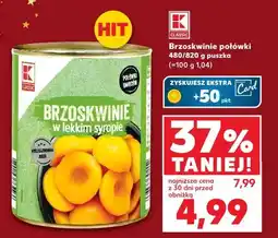 Kaufland Brzoskwinie w syropie plastry K-Classic oferta