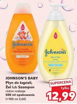 Kaufland Płyn do mycia ciała i włosów 3w1 top to toe Johnson's Baby oferta