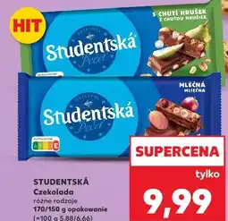 Kaufland Czekolada mleczna z orzechami i galaretką gruszkową Orion Studentska oferta