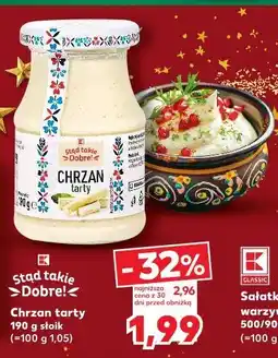 Kaufland Chrzan tarty K-Classic Stąd Takie Dobre! oferta