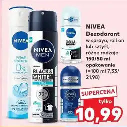 Kaufland Antyperspirant pure Nivea Invisible Black & White oferta
