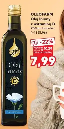 Kaufland Olej lniany z witaminą d3 Oleofarm oferta