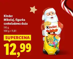 Lidl Mikołaj, figurka czekoladowa duża Kinder oferta