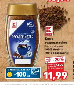 Kaufland Kawa rozpuszczalna bezkofeinowa oferta