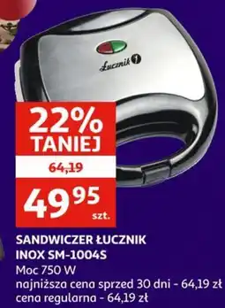 Auchan Sandwiczer łucznik inox sm-1004s oferta