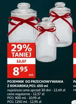 Auchan Pojemnik do przechowywania z kokardką poj. 650 ml oferta