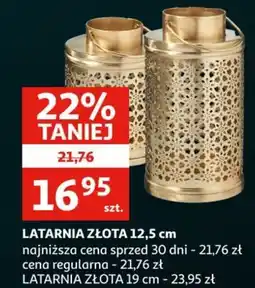 Auchan Latarnia złota 19 cm oferta