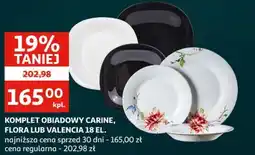Auchan Komplet obiadowy carine, flora lub valencia 18 el. oferta