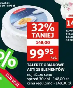 Auchan Talerze obiadowe asti 18 elementów oferta