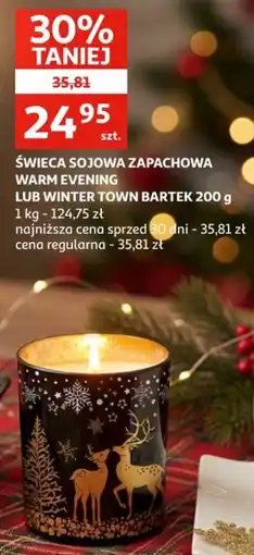 Auchan Świeca sojowa zapachowa warm evening lub winter town bartek oferta