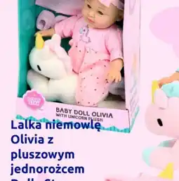Action Lalka niemowlę Olivia z pluszowym jednorożcem Dolly Star oferta