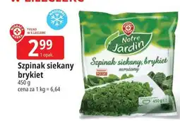E.Leclerc Szpinak siekany brykiet Wiodąca Marka Notre Jardin oferta