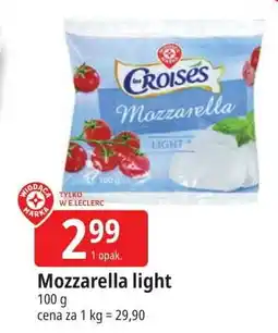 E.Leclerc Mozzarella light Wiodąca Marka Croises oferta