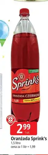 E.Leclerc Oranżada czerwona Wiodąca Marka Sprink's oferta