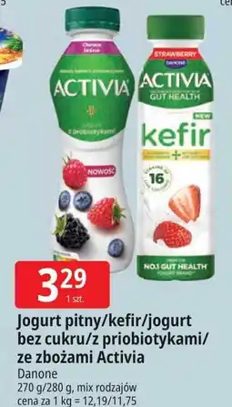 E.Leclerc Kefir truskawkowy Danone Activia oferta