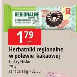 E.Leclerc Herbatniki regionalne w polewie czekoladowej Cukry Nyskie oferta