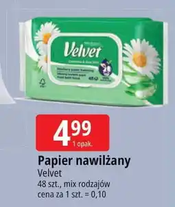 E.Leclerc Papier toaletowy nawilżany rumianek & aloe vera Velvet oferta