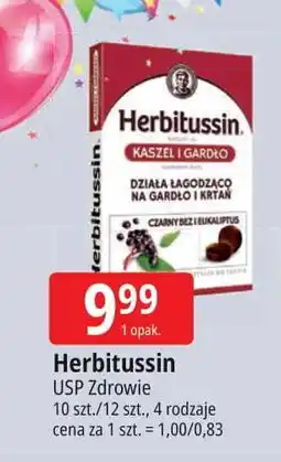 E.Leclerc Suplement diety kaszel i gardło w pastylkach do ssania czarny bez eukaliptus Herbitussin oferta