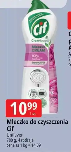 E.Leclerc Mleczko do czyszczenia z mikrokryształkami pink flowers Cif Cream oferta