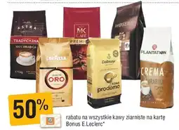 E.Leclerc Kawa crema Wiodąca Marka Plantation oferta