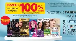 Kaufland Wszystkie farby marek LIVE Palette GLISS Schwarzkopf Syoss oferta