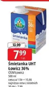 E.Leclerc Śmietanka uht 36 % Łowicz 1906 Łowicka oferta