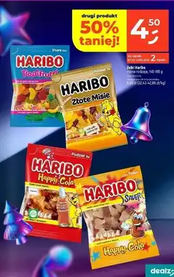 Dealz Żelki Haribo różne rodzaje 140-185 g DRUGIE -50% oferta