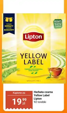Biedronka Herbata czarna Yellow Label Lipton oferta