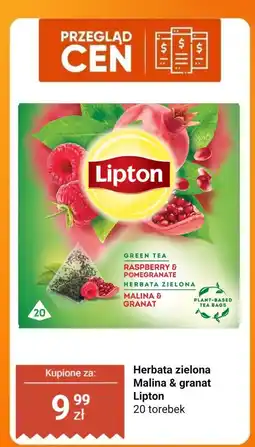 Biedronka Herbata zielona Malina & granat Lipton oferta