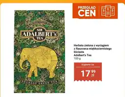 Biedronka Herbata zielona z wyciągiem z flaszowca miękkociernistego liściasta Adalbert's Tea oferta