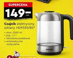 Biedronka Czajnik elektryczny szklany HD9339/80 oferta