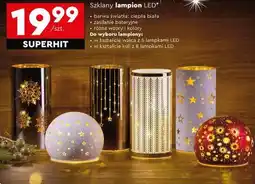 Biedronka Szklany lampion LED oferta