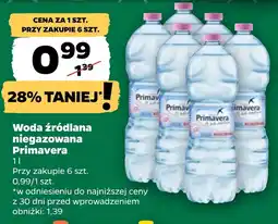 Netto Woda niegazowana Primavera oferta