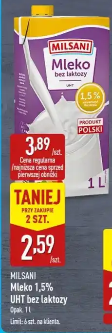 MILSANI Mleko 1,5% UHT bez laktozy
