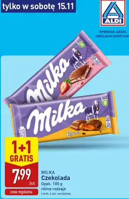 ALDI Czekolada Strawberry 100 g Milka oferta