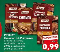 Kaufland Cynamon lub Przyprawa do kawy i deserów, szarlotki lub piernika PRYMAT 20/15 g opakowanie oferta