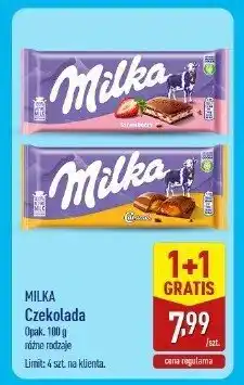 ALDI Czekolada różne rodzaje Milka oferta