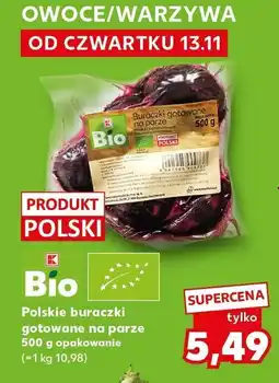 Kaufland Buraczki Polskie Bio gotowane na parze 500 g opakowanie Kaufland oferta