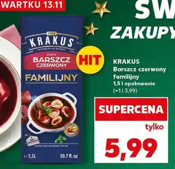 Kaufland Barszcz czerwony familijny Krakus 1,5 l oferta