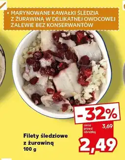 Kaufland Filety śledziowe z żurawiną 100 g Kaufland oferta