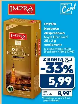 Kaufland Herbata ekspresowa Royal Elixir Gold Impra 25 x 2 g oferta