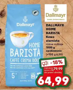 Kaufland Kawa ziarnista Dallmayr Home Barista różne rodzaje 1000 g oferta