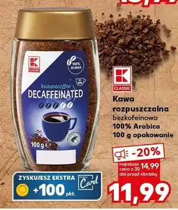 Kaufland Kawa rozpuszczalna bezkofeinowa 100% Arabica K-Classic 100 g oferta