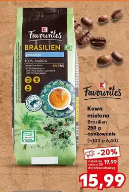 Kaufland Kawa mielona Brasillen K-Favourites 250 g oferta