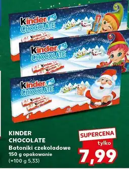 Kaufland Batoniki czekoladowe Kinder Chocolate 150 g oferta