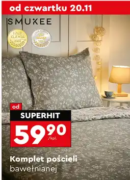 Biedronka Komplet pościeli Smukee oferta