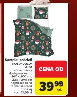 Carrefour Komplet pościeli Holly Jolly oferta
