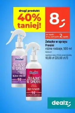 Dealz Żelazko w sprayu Fresini oferta