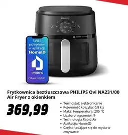 Media Markt Frytkownica beztłuszczowa PHILIPS Ovi NA231/00 Air Fryer z okienkiem oferta